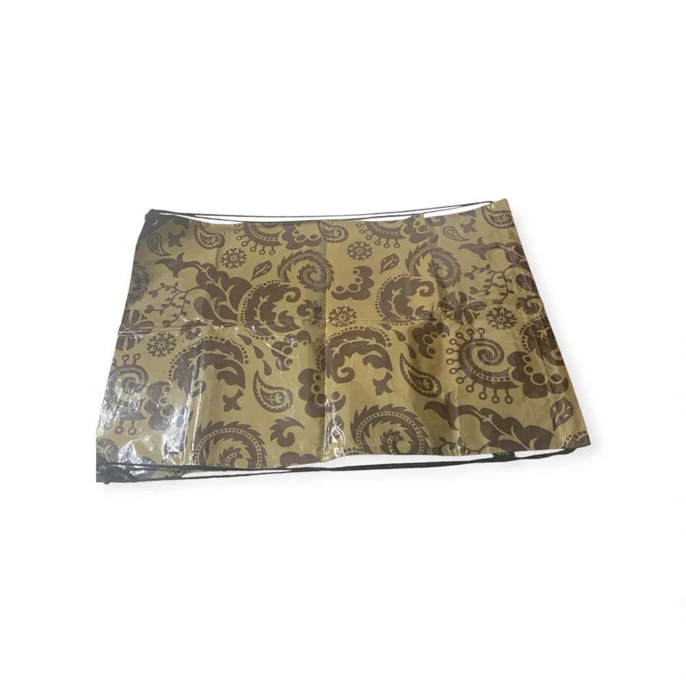 Large 30” X 21” Drawstring Laundry Bag Paisley Cotton W/Polyurethan Coating NWOT